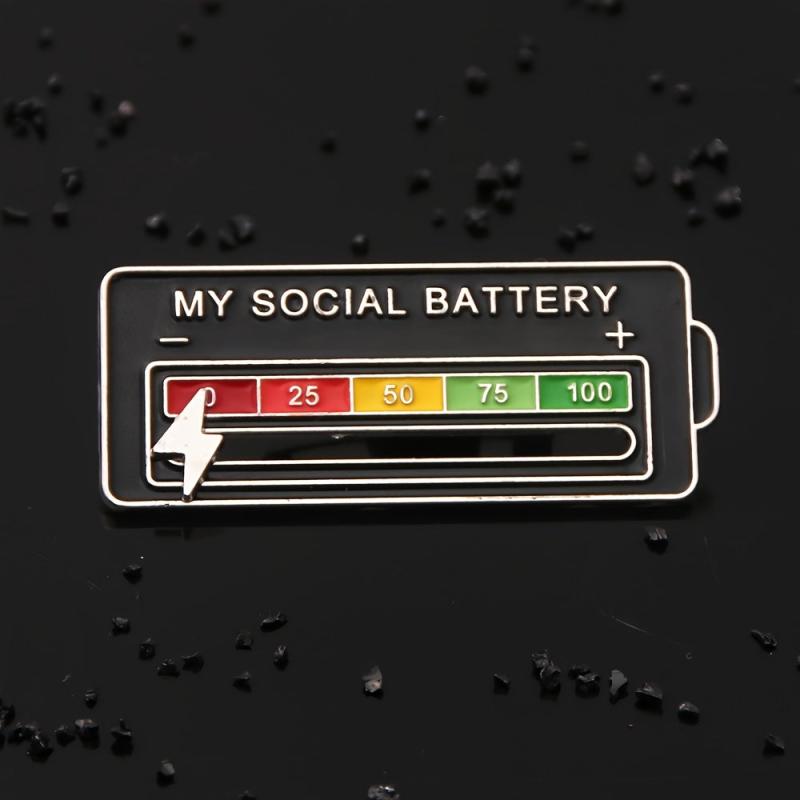 Men's Social Square Brooch - Fun Accessory