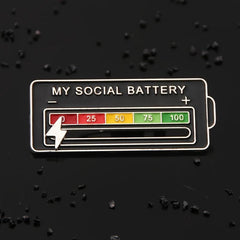 Men's Social Square Brooch - Fun Accessory