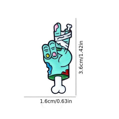 Zombie Skeleton Hand Brooch