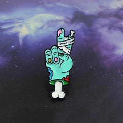 Zombie Skeleton Hand Brooch