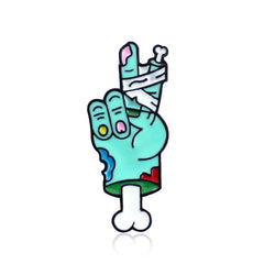 Zombie Skeleton Hand Brooch