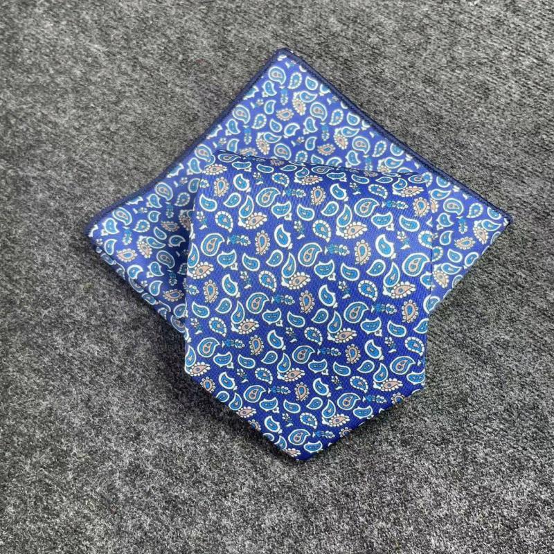 Men's Vintage Print Tie And Pocket Square Classic Party