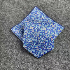 Men's Vintage Print Tie And Pocket Square Classic Party