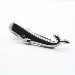 Silver Whale Tie Clip for Men's Wedding Business