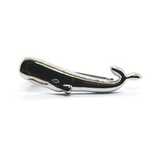 Silver Whale Tie Clip for Men's Wedding Business
