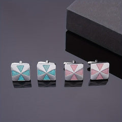 Glitter Square Cufflinks Men's Shirt Buckle Accessories