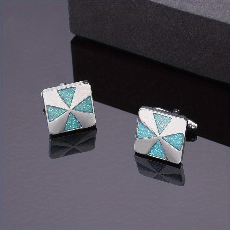 Glitter Square Cufflinks Men's Shirt Buckle Accessories
