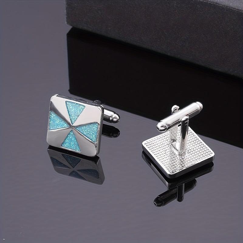 Glitter Square Cufflinks Men's Shirt Buckle Accessories