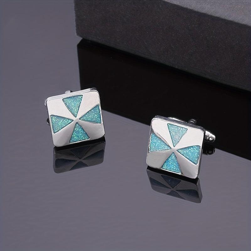 Glitter Square Cufflinks Men's Shirt Buckle Accessories