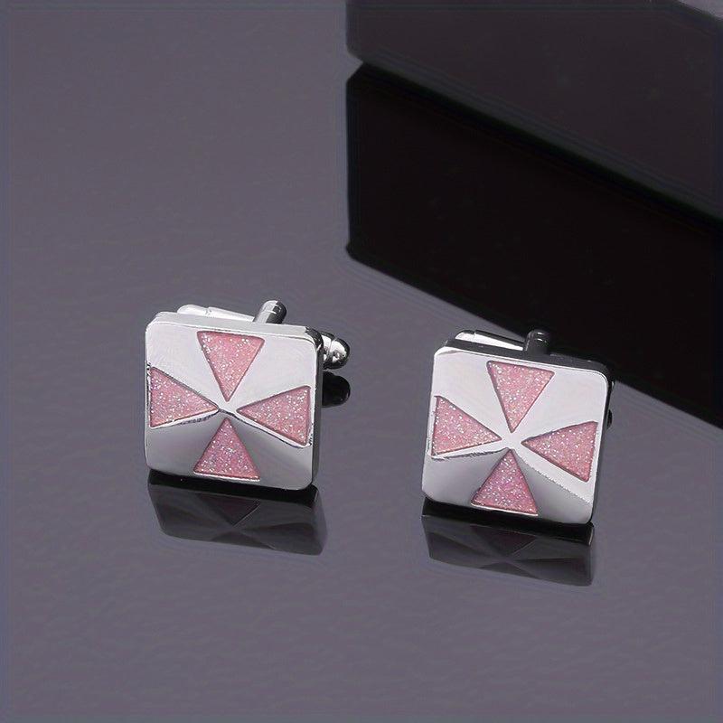 Glitter Square Cufflinks Men's Shirt Buckle Accessories