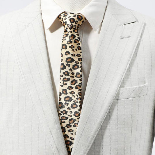 Men's Necktie Spider Web Leopard Pattern Necktie Business Wedding Party