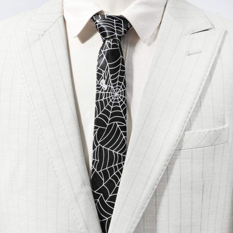 Men's Necktie Spider Web Leopard Pattern Necktie Business Wedding Party
