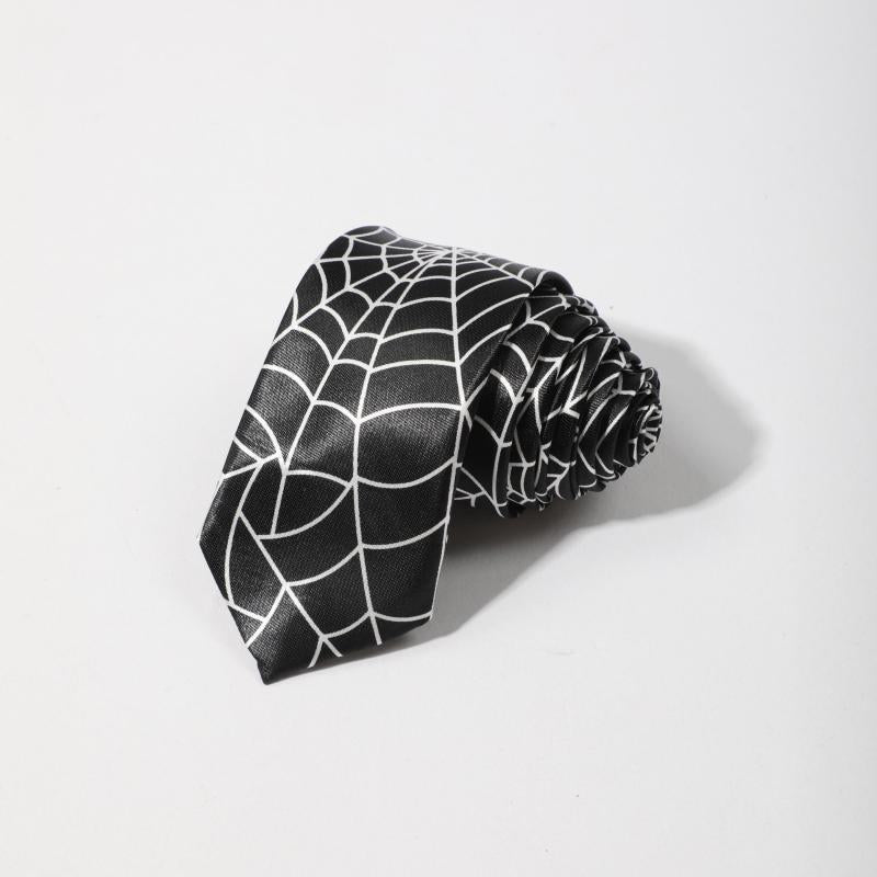 Men's Necktie Spider Web Leopard Pattern Necktie Business Wedding Party
