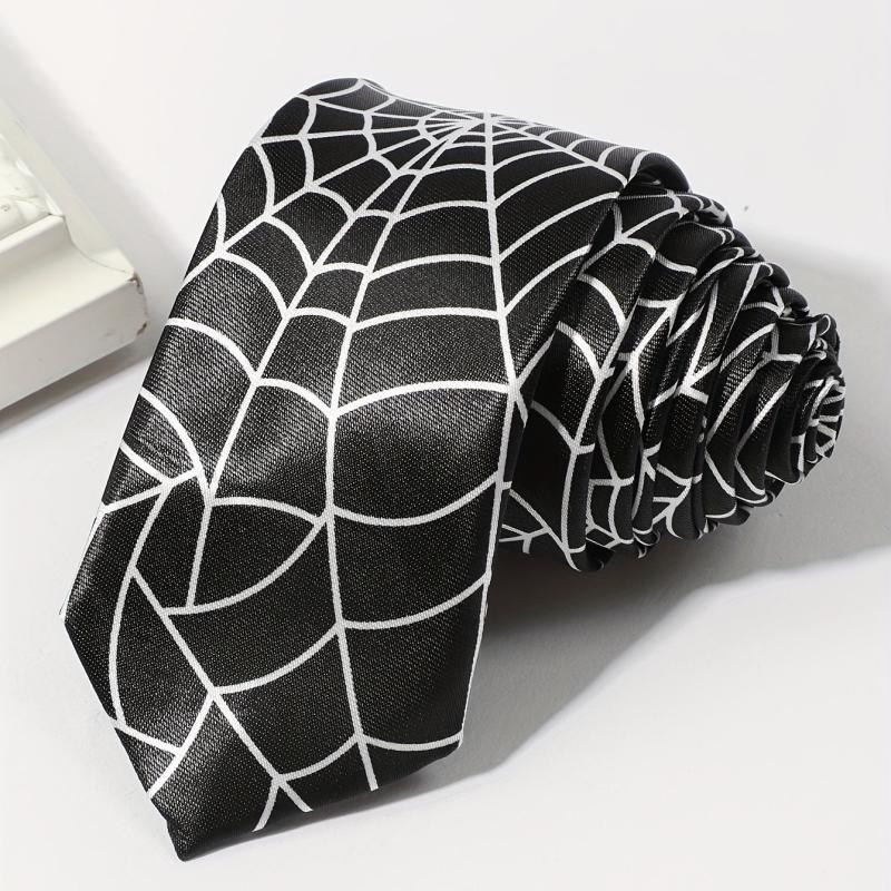 Men's Necktie Spider Web Leopard Pattern Necktie Business Wedding Party