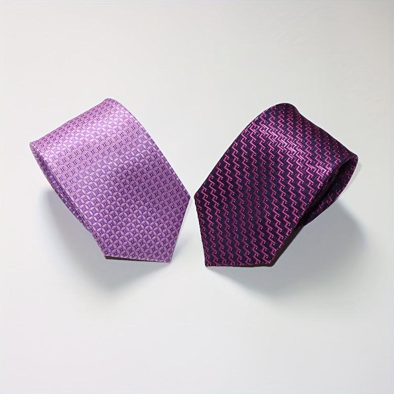 Men's Striped Jacquard Neck Ties Soft Business Party Ties
