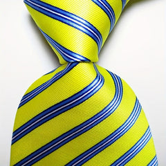 Men's Striped Tie Set Red Yellow Jacquard Woven Necktie
