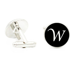 Metal Letter U Cufflinks 16MM Round Suit Shirt Cufflinks