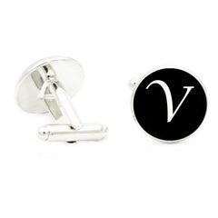 Metal Letter U Cufflinks 16MM Round Suit Shirt Cufflinks