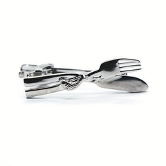 Silver Fork Tie Clip Men's Business Casual Decorative Accessory