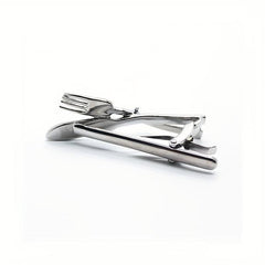 Silver Fork Tie Clip Men's Business Casual Decorative Accessory