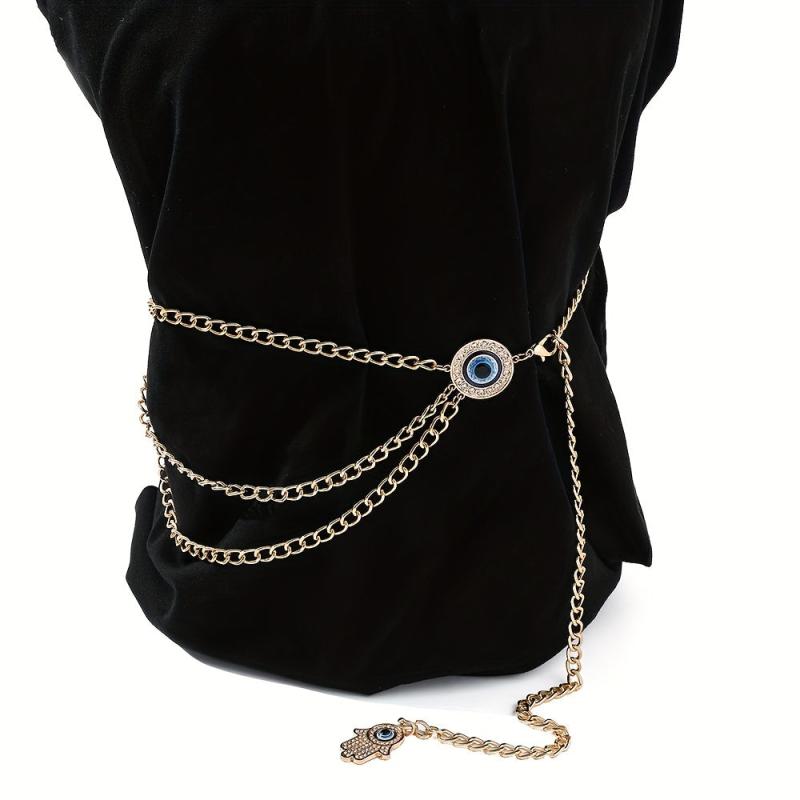 Tassel Chain Belts Multilayer Waist Chain Dress Belt