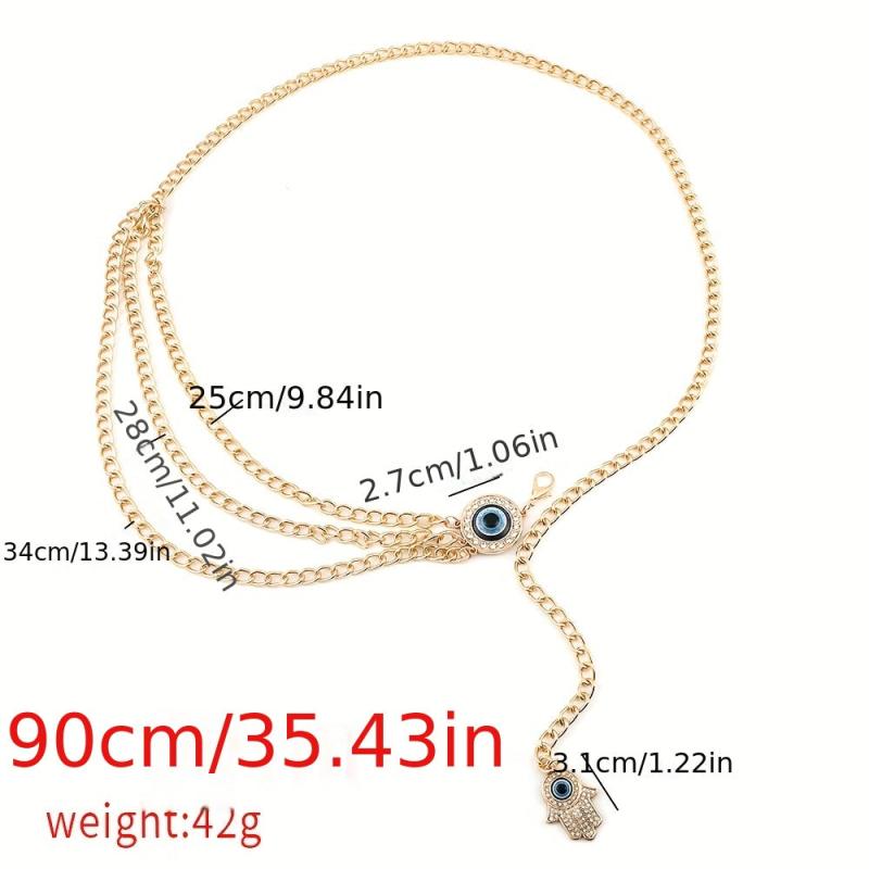 Tassel Chain Belts Multilayer Waist Chain Dress Belt