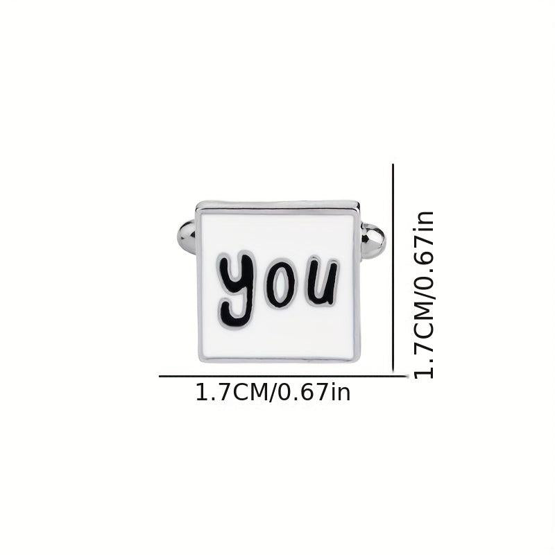 I Love You French Cufflinks for Couple