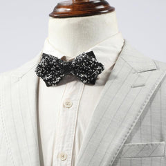 Rhinestone Gypsophila Double Layer Bow Tie For Men
