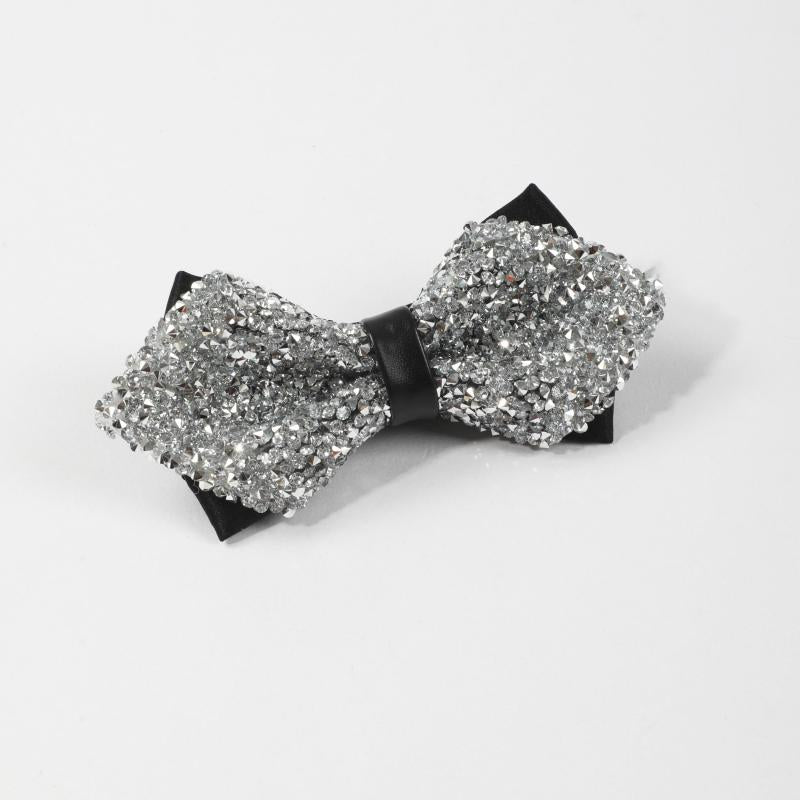 Rhinestone Gypsophila Double Layer Bow Tie For Men
