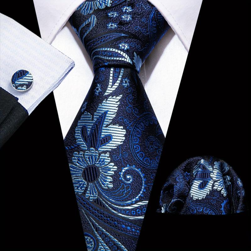 Men's Tie, Handkerchief, Cufflinks Set for Wedding Party