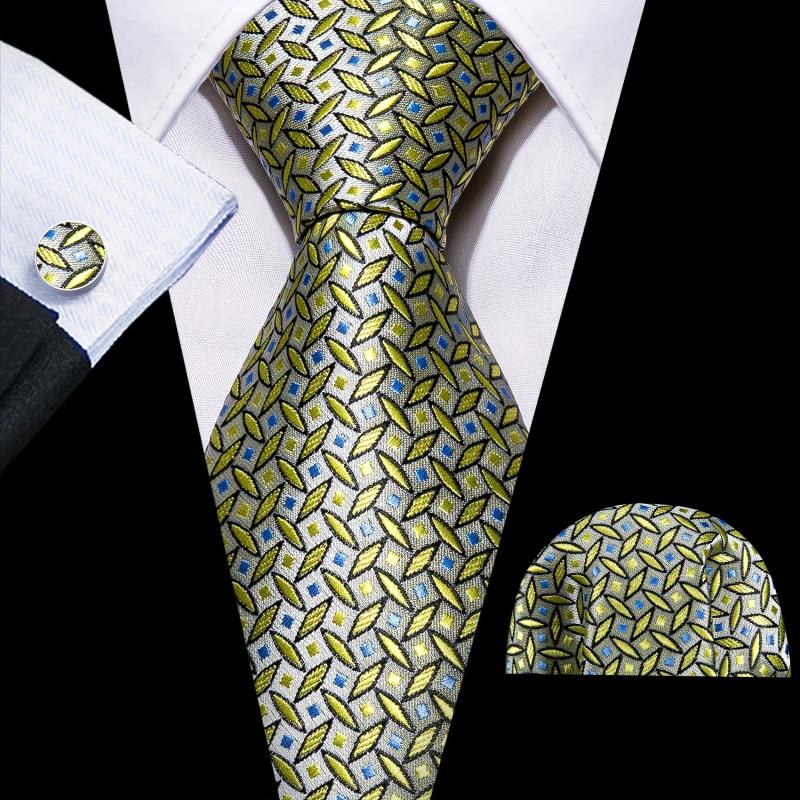 Men's Tie, Handkerchief, Cufflinks Set for Wedding Party