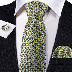 Men's Tie, Handkerchief, Cufflinks Set for Wedding Party