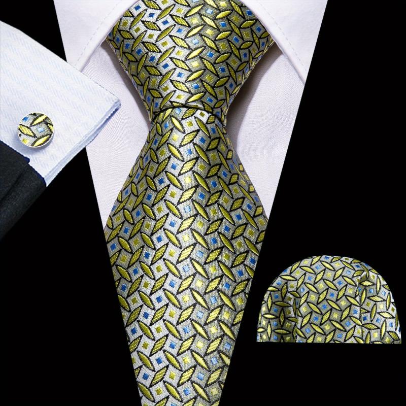 Men's Tie, Handkerchief, Cufflinks Set for Wedding Party