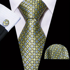 Men's Tie, Handkerchief, Cufflinks Set for Wedding Party