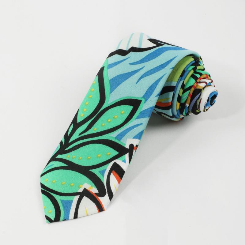 Men's Irregular Plant Leaf Pattern Tie Holiday Party Business Accessory