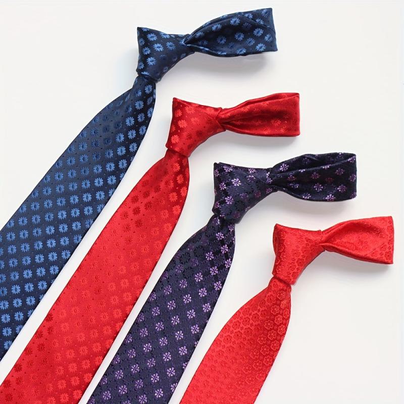 Vintage Retro 1900s High Flower Printed Necktie