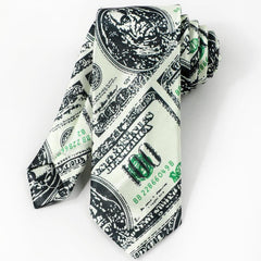 1pc Men's Funny Coin Pattern Tie Party Wedding Necktie