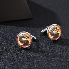 Dragon King Cufflinks & Tie Clip Set for Men