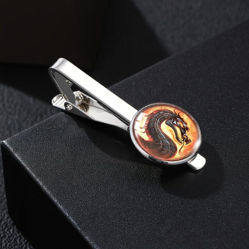 Dragon King Cufflinks & Tie Clip Set for Men
