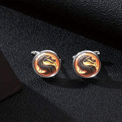 Dragon King Cufflinks & Tie Clip Set for Men