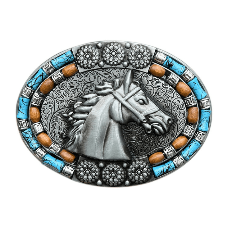 Alloy Horse Head Belt Buckle Western Cowboy Style Hot Selling