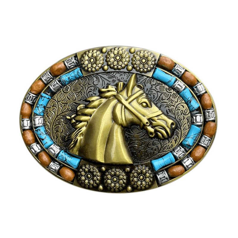 Alloy Horse Head Belt Buckle Western Cowboy Style Hot Selling