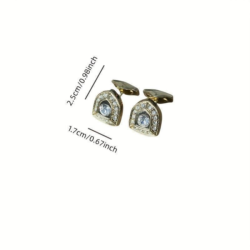 Men's Rhinestone Arch Cufflinks