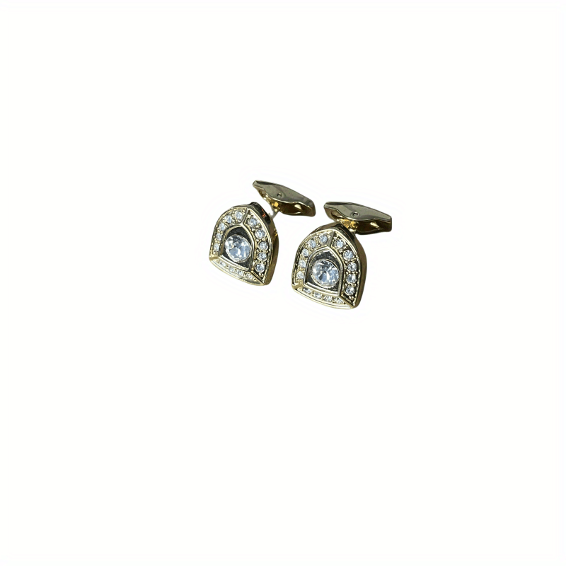 Men's Rhinestone Arch Cufflinks