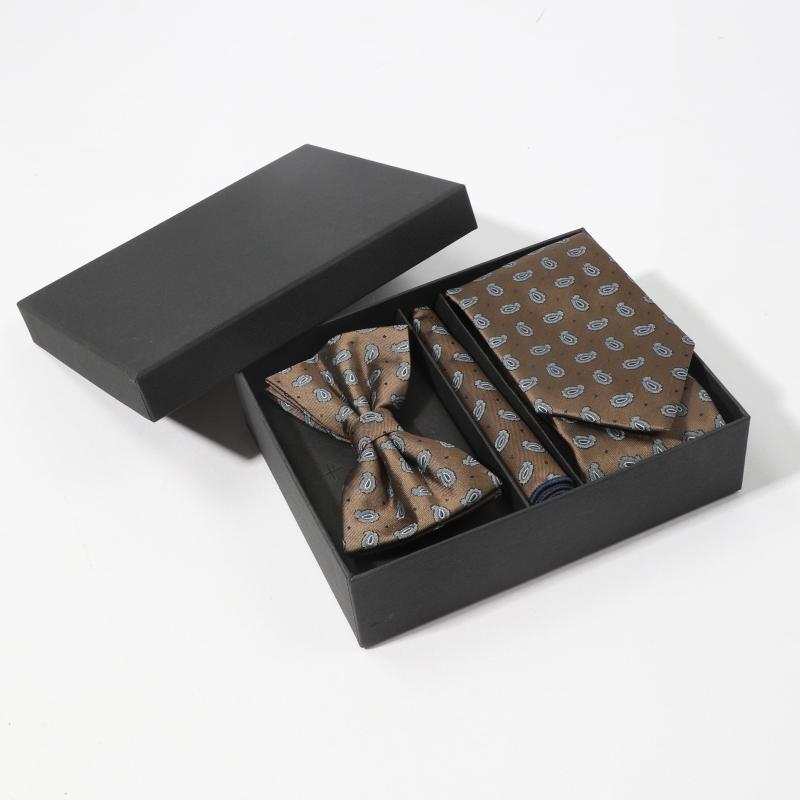 3pc Men's Vintage Cashew Gift Tie Set