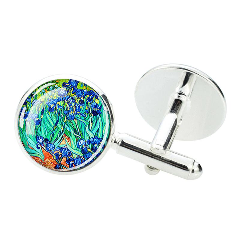 Irises Art Cufflinks for Men - Clothing Accessory Gift