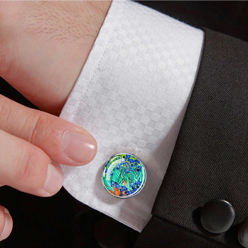 Irises Art Cufflinks for Men - Clothing Accessory Gift