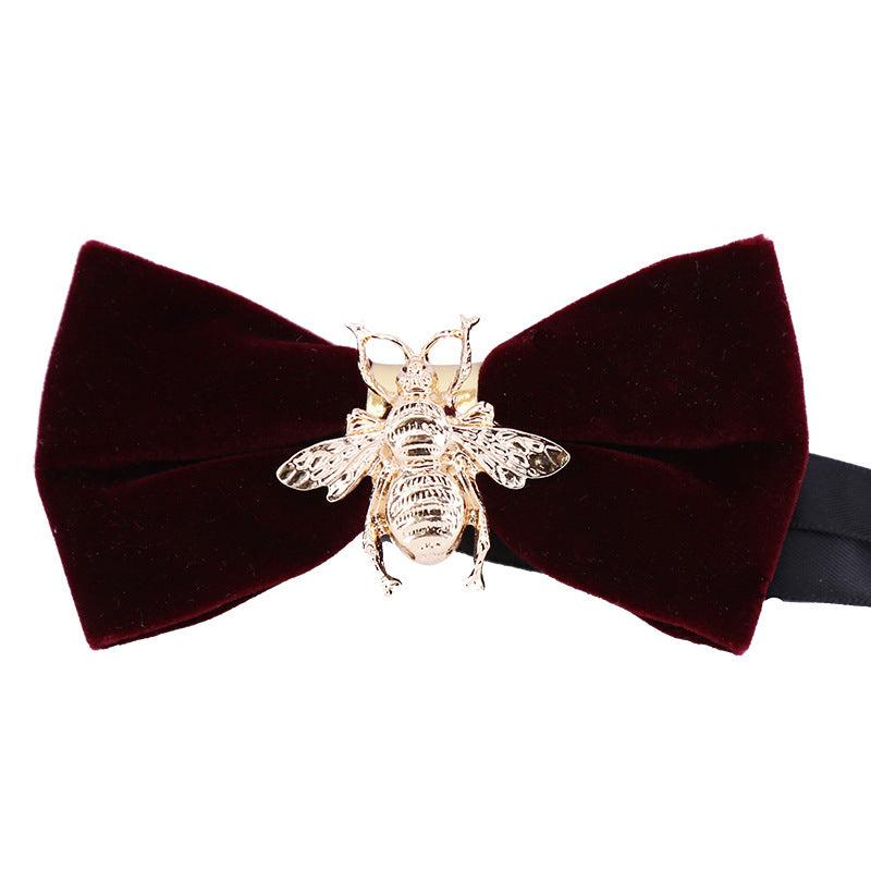Groom Velvet Bow Tie For Wedding Bee Decor Bow Ties