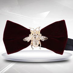 Groom Velvet Bow Tie For Wedding Bee Decor Bow Ties