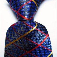Men's Plaid Jacquard Woven Necktie